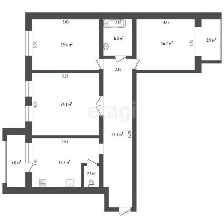 3-к кв. Самарская область, Самара Красноармейская ул., 70 (111.0 м) - Фото 2