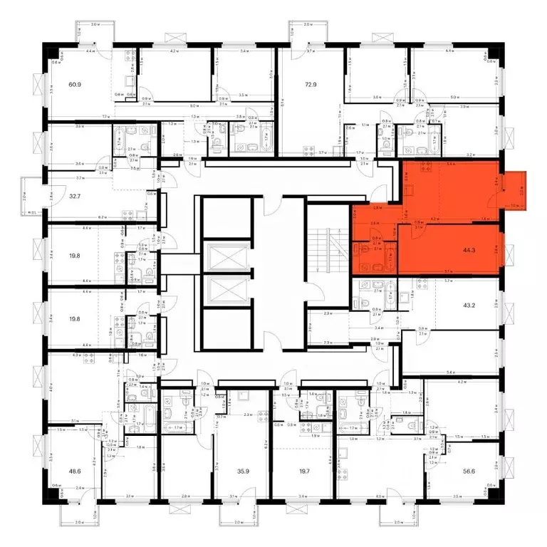 1-к кв. Татарстан, Казань Нокса Парк жилой комплекс, 6 (44.3 м) - Фото 1