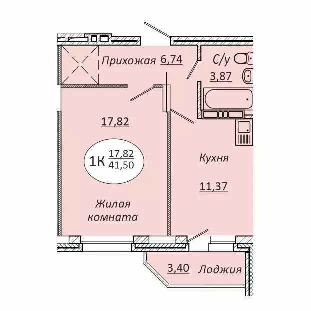 1-комнатная квартира: новосибирск, коммунстроевская улица, 146 (41.5 . - Фото 0