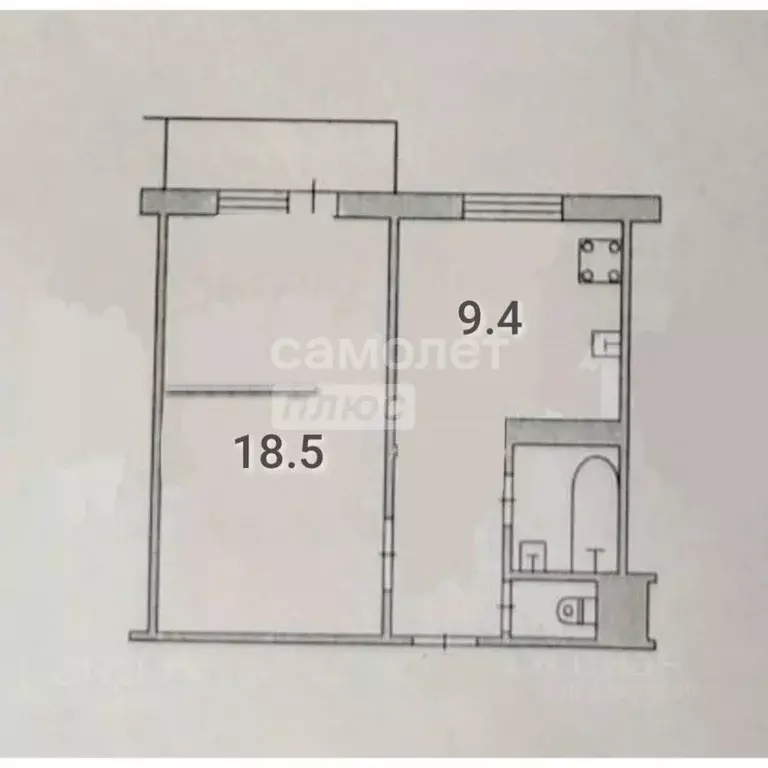 1-к кв. Липецкая область, Липецк ул. Доватора, 10Б (35.3 м) - Фото 1