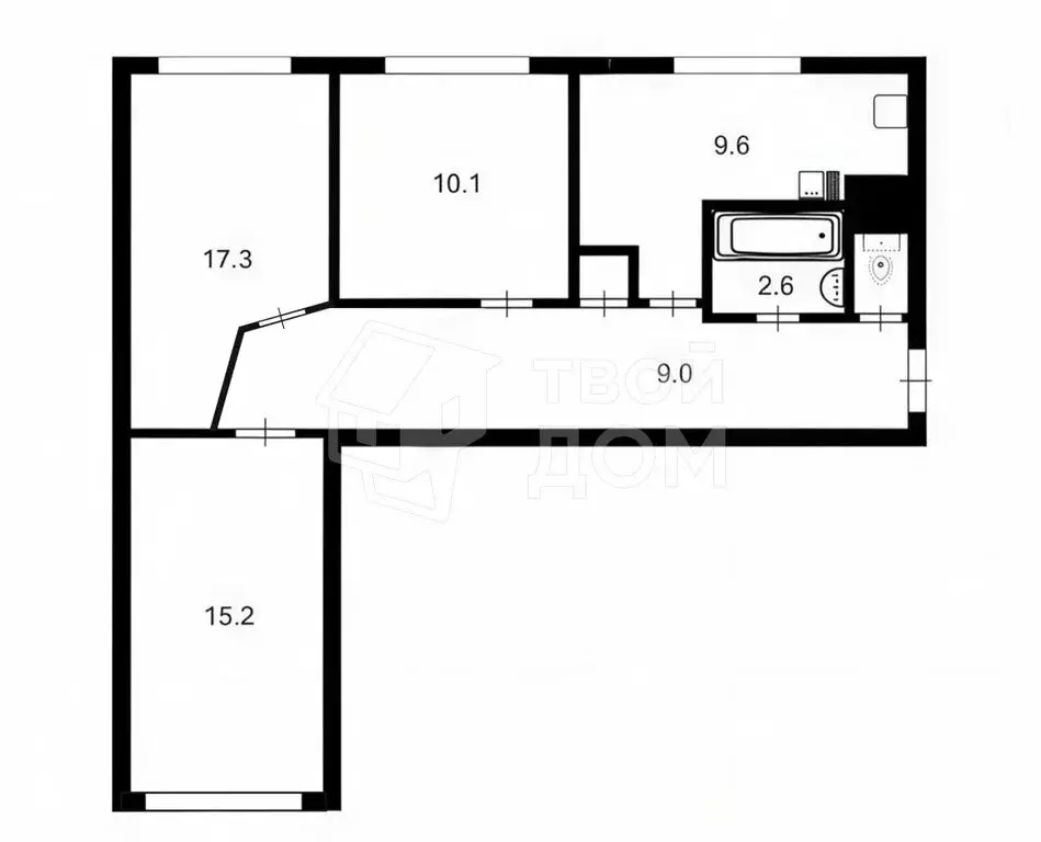 3-комнатная квартира: Санкт-Петербург, Купчинская улица, 24 (65.2 м) - Фото 2
