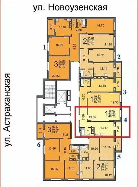 1-к кв. саратовская область, саратов новоузенская ул, 89к2 (46.2 м) - Фото 1