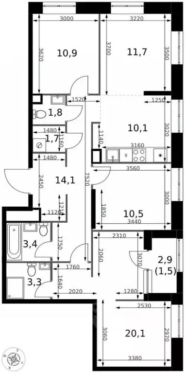 Помещение свободного назначения в Москва Амурская ул., 24к2 (3 м) - Фото 2
