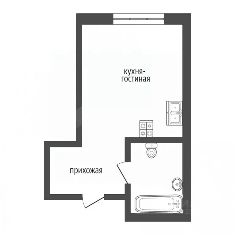 Студия Тюменская область, Тюмень ул. Тимофея Чаркова, 87 (19.8 м) - Фото 2