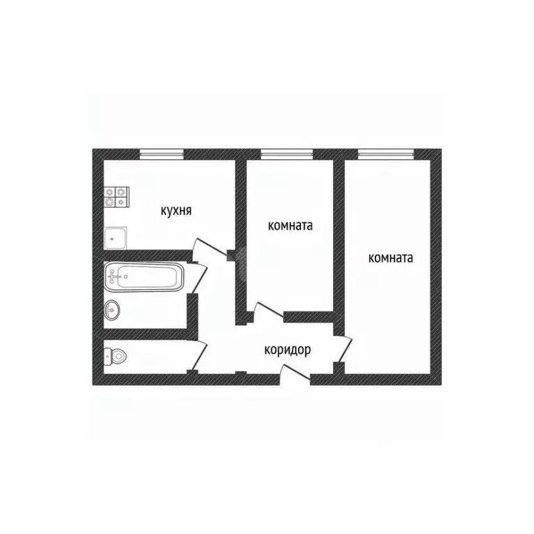 2-к кв. Ленинградская область, Сясьстрой Волховский район, ул. Карла ... - Фото 1