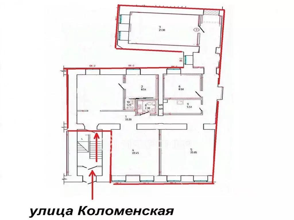 Помещение свободного назначения в Санкт-Петербург Коломенская ул., 30 ... - Фото 1