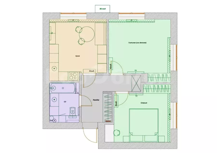 2-комнатная квартира: Москва, 4-я Гражданская улица, 33/1с2 (55 м) - Фото 1