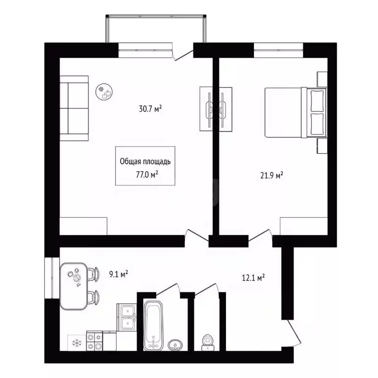 2-к кв. Алтай, Горно-Алтайск Объездная ул. (77.0 м) - Фото 1