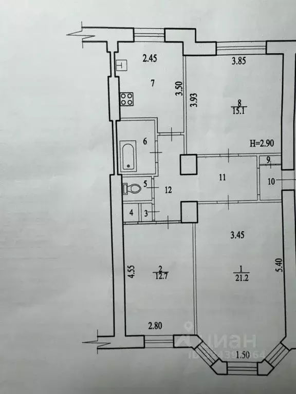3-к кв. Волгоградская область, Волгоград ул. Борьбы, 3 (71.0 м) - Фото 1
