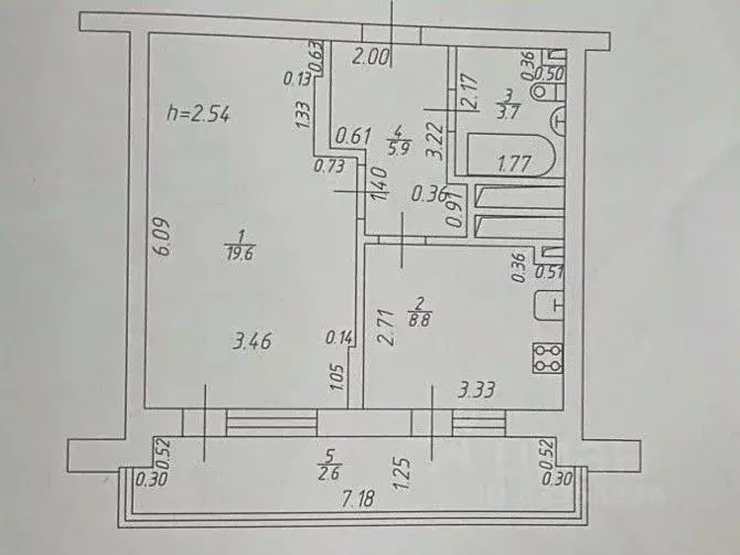 1-к кв. Татарстан, Казань ул. Тансык, 7 (40.0 м) - Фото 1