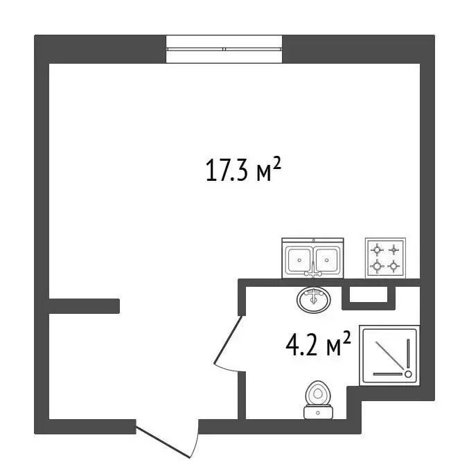 Квартира-студия: Санкт-Петербург, Херсонский проезд, 6 (21.6 м) - Фото 1