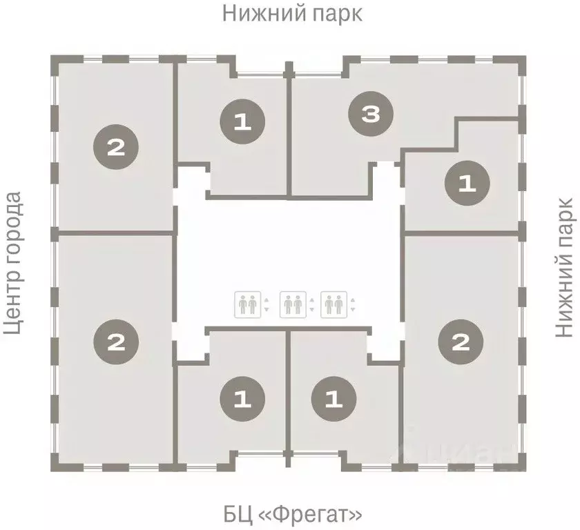 2-к кв. Липецкая область, Липецк пл. Петра Великого, 1 (96.76 м) - Фото 1