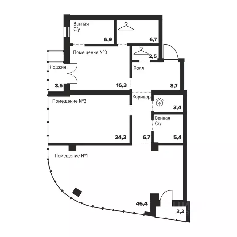 2-к кв. Челябинская область, Челябинск ул. Труда, 157А (127.3 м) - Фото 0