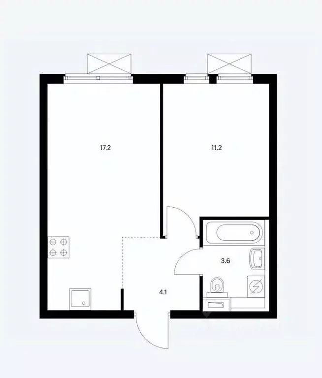 1-к кв. Москва 2-й Нагатинский проезд, 2/3 (35.6 м) - Фото 2