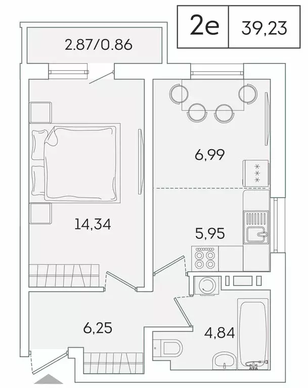 1-комнатная квартира: Мурино, Екатерининская улица, 11 (38.3 м) - Фото 0