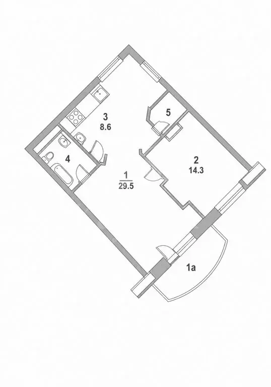 2-комнатная квартира: Москва, Крылатская улица, 45к1 (59.3 м) - Фото 1