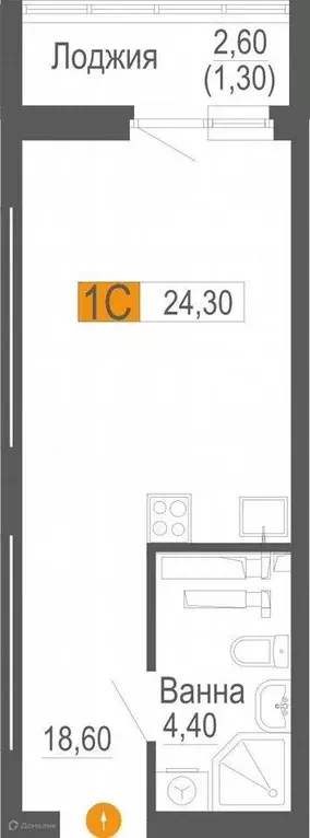 Продаётся квартира-студия, 24.3 м - Фото 1