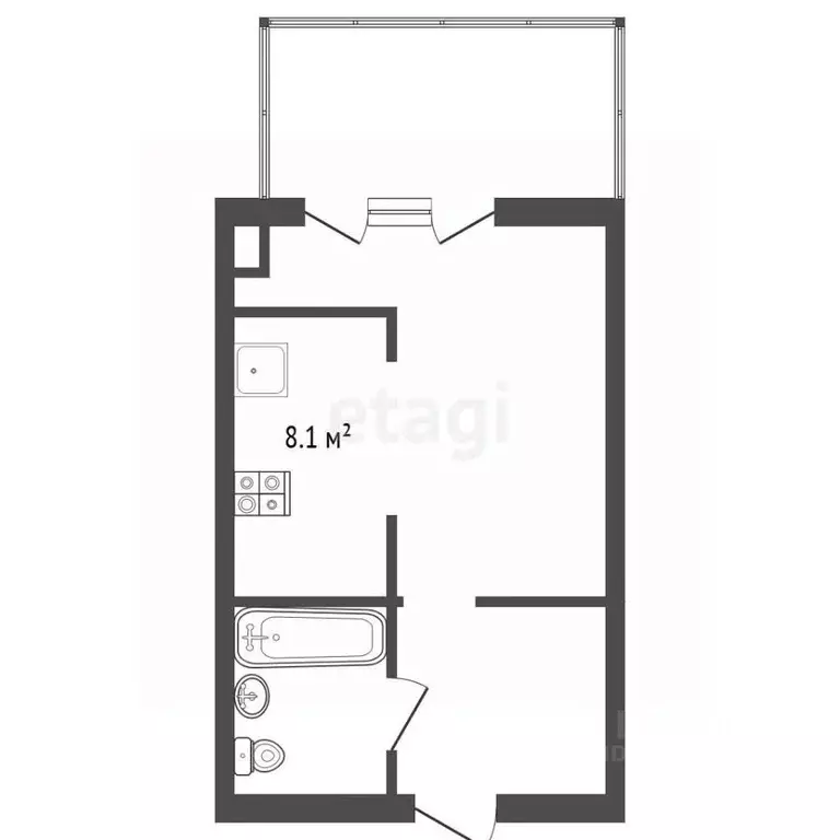 Студия Калининградская область, Калининград ул. Александра Невского, ... - Фото 1