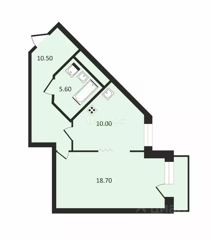 1-к кв. Санкт-Петербург Ланское ш., 14к1 (45.9 м) - Фото 1