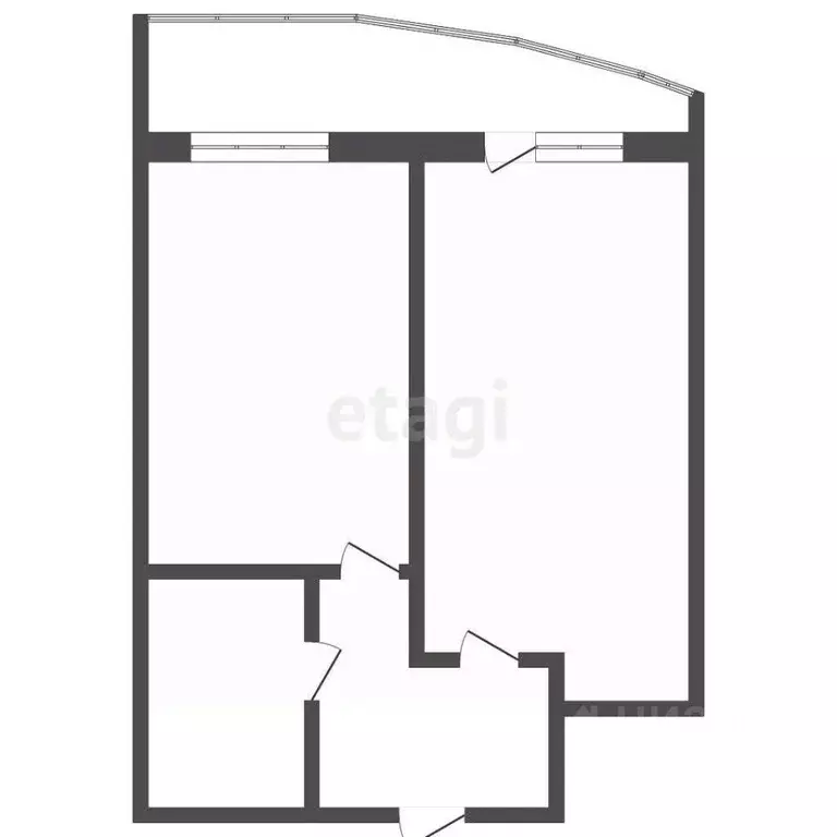 1-к кв. Томская область, Томск Большая Подгорная ул., 87блок5 (35.0 м) - Фото 2