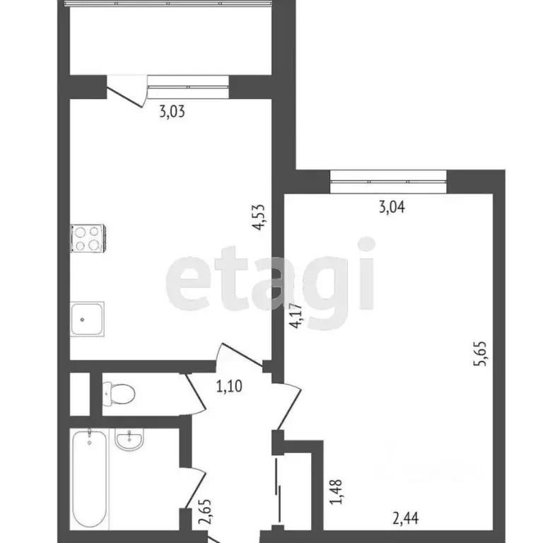 1-к кв. Санкт-Петербург ул. Тельмана, 30к1 (34.0 м) - Фото 1