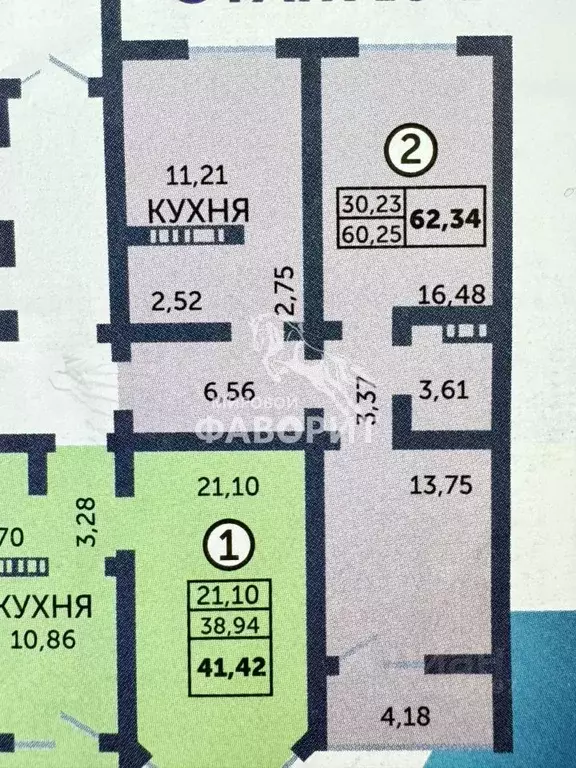 2-к кв. Оренбургская область, Оренбург ул. Фронтовиков, 10/4 (62.34 м) - Фото 2