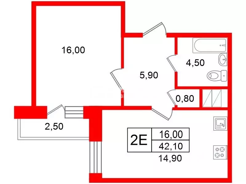 1-к кв. Санкт-Петербург, Санкт-Петербург, Колпино ул. Севастьянова, ... - Фото 2