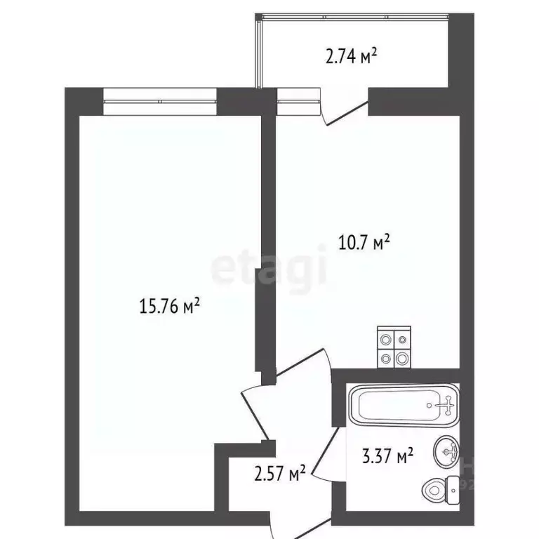 1-к кв. Ярославская область, Ярославль Ленинградский просп., 98/2 ... - Фото 2
