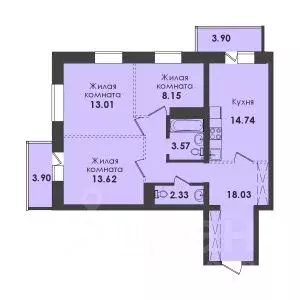 3-к кв. Иркутская область, Иркутск ул. Якоби, 6 (81.25 м) - Фото 0