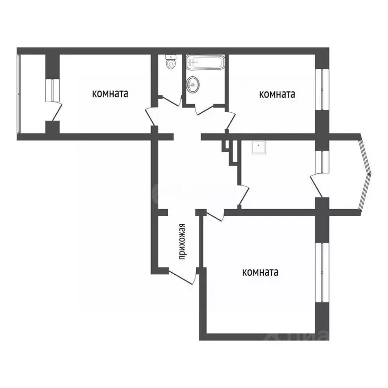 3-к кв. Красноярский край, Красноярск Северный мкр, ул. Мате Залки, 33 ... - Фото 1