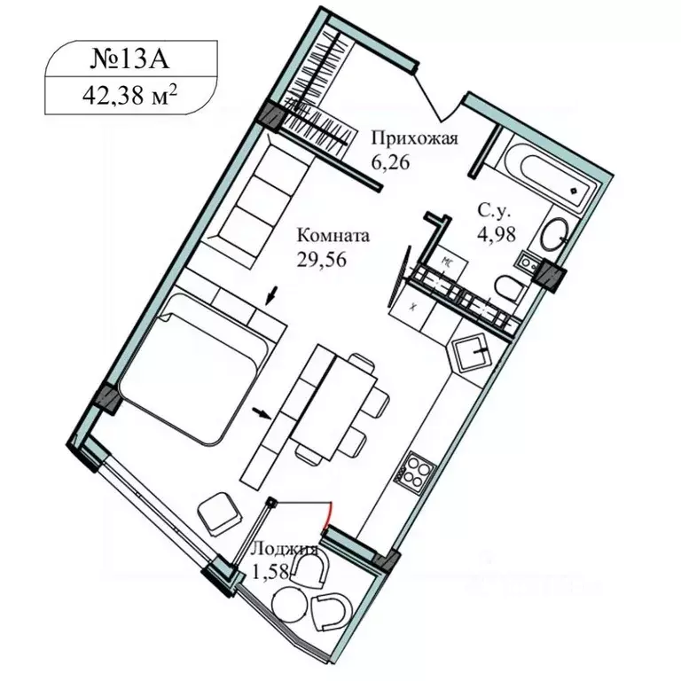 1-к кв. Севастополь ул. Летчиков, 10 (43.3 м) - Фото 0