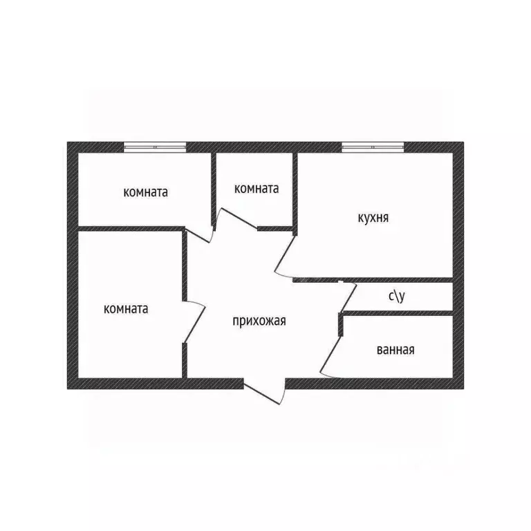 3-к кв. Брянская область, Фокино ул. Карла Маркса, 41 (59.3 м) - Фото 2