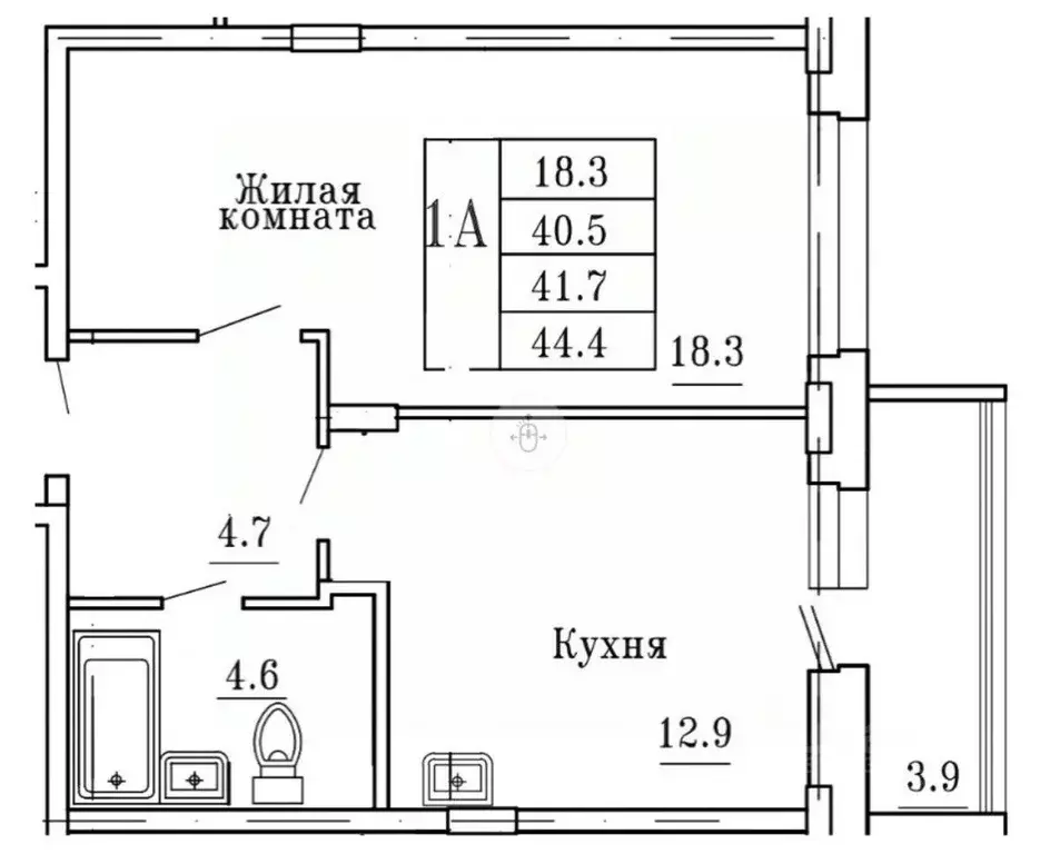 1-к кв. Чувашия, Чебоксары бул. Солнечный, 46к1 (44.0 м) - Фото 1