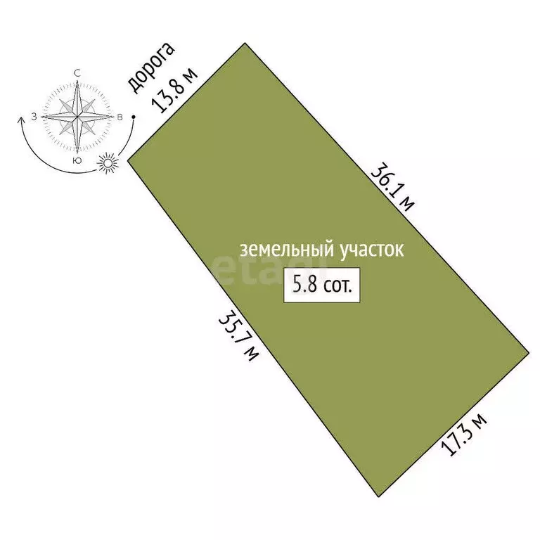 Участок в Тюменский муниципальный округ, ТСН Каштырлинка (5.8 м) - Фото 1