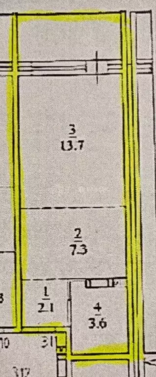Студия Архангельская область, Северодвинск ул. Крымская, 10 (26.7 м) - Фото 2