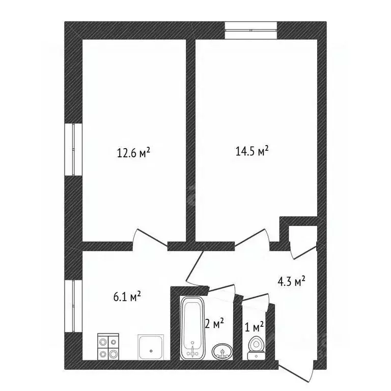 2-к кв. Нижегородская область, Нижний Новгород ул. ... - Фото 2