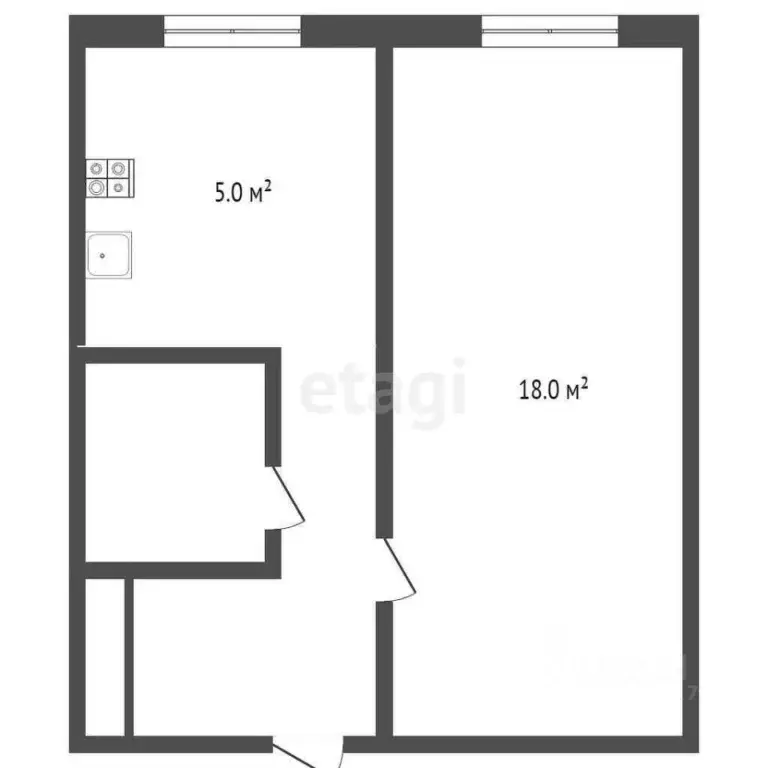 1-к кв. Брянская область, Дятьково 12-й мкр, 1 (29.5 м) - Фото 2
