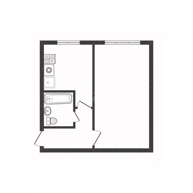 1-к кв. Иркутская область, Иркутск ул. Ржанова, 31 (30.3 м) - Фото 2