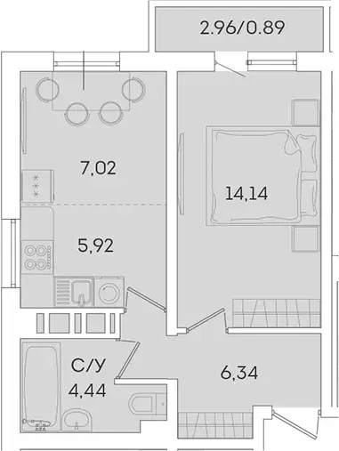 Продаётся 1-к квартира, 37.86 м - Фото 1