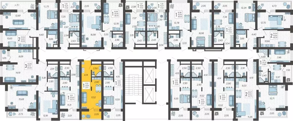 Квартира-студия: Сочи, жилой комплекс Кислород, 14 (23.8 м) - Фото 1