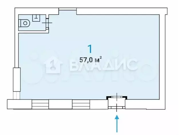 Продам помещение свободного назначения, 57 м - Фото 0