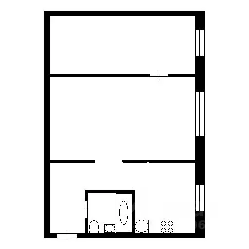 2-к кв. Омская область, Омск просп. Мира, 8 (44.6 м) - Фото 1