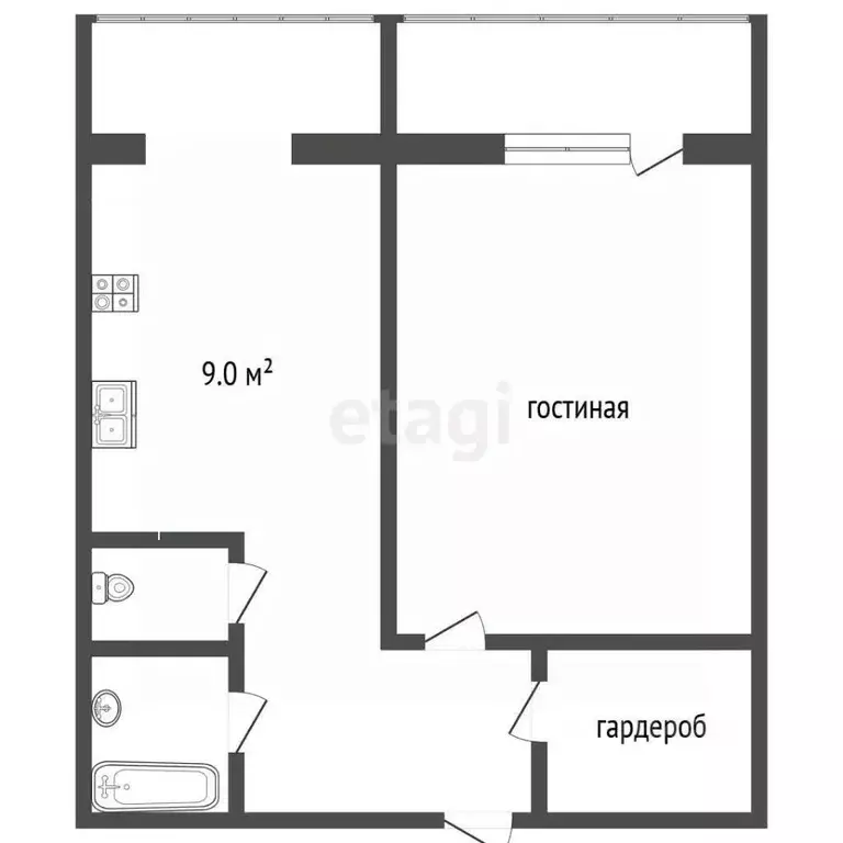 1-к кв. Московская область, Воскресенск ул. Ломоносова, 119к2 (39.0 м) - Фото 1