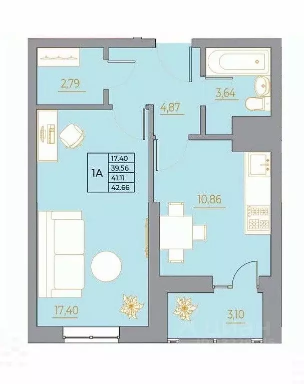 1-к кв. Ростовская область, Ростов-на-Дону Новый Горизонт жилой ... - Фото 1