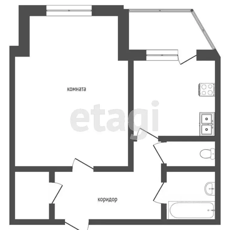 1-к кв. Ханты-Мансийский АО, Сургут Геологическая ул., 13/1 (44.0 м) - Фото 1