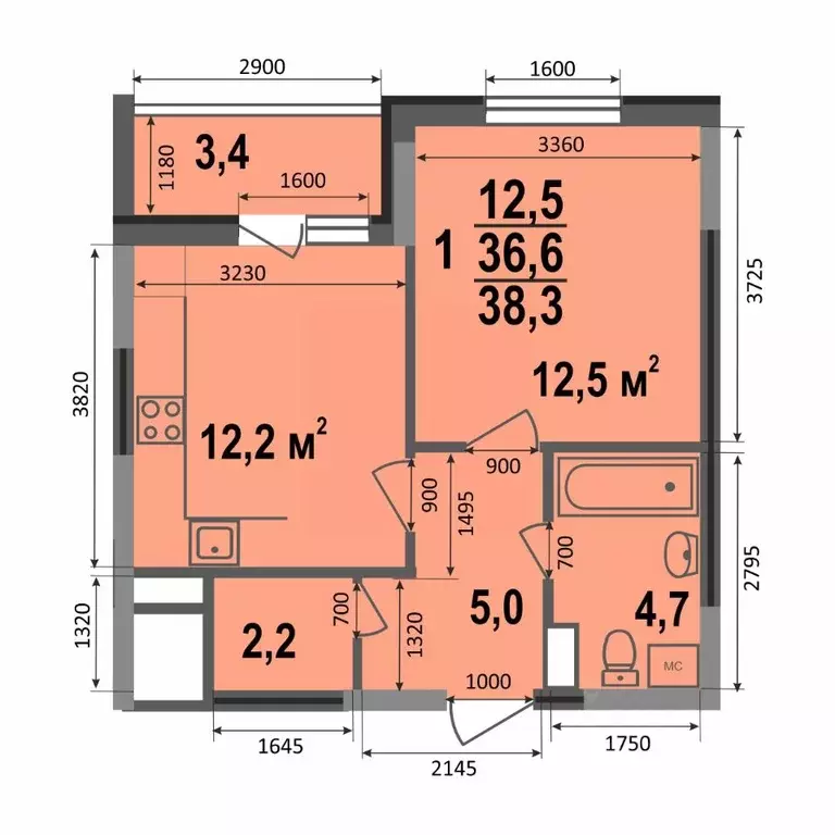 1-к кв. Владимирская область, Владимир Веризино мкр, Веризино лайф ... - Фото 1