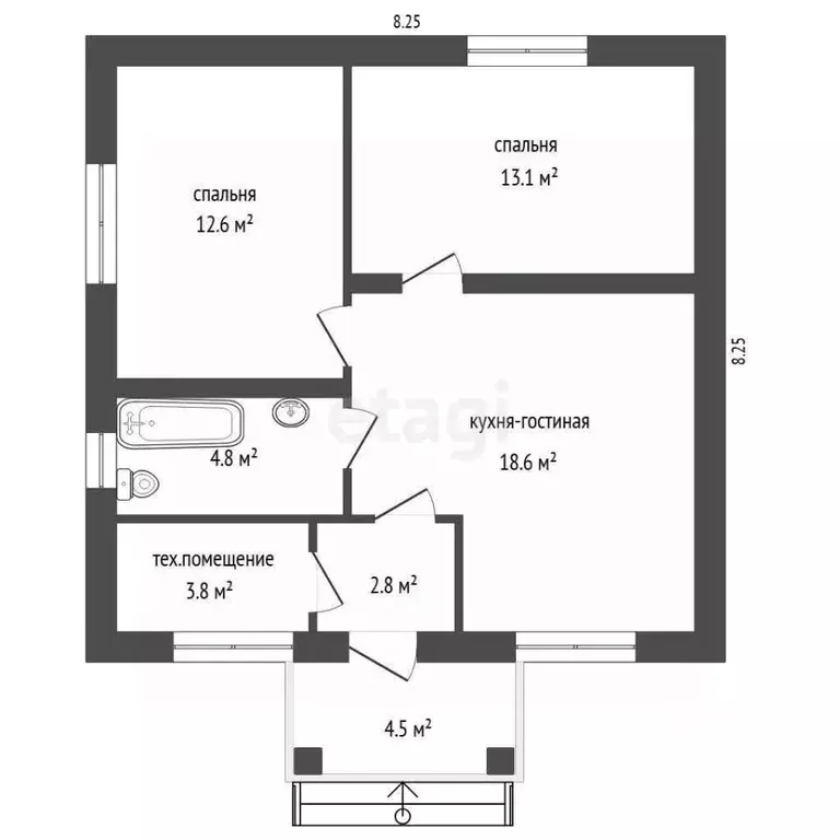 Дом в Тюменская область, Нижнетавдинский муниципальный округ, Березка ... - Фото 2