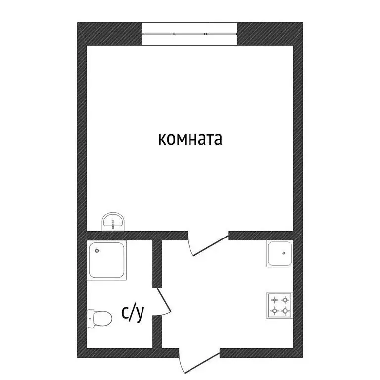 Квартира-студия: Курган, улица Некрасова, 31 (18.3 м) - Фото 1