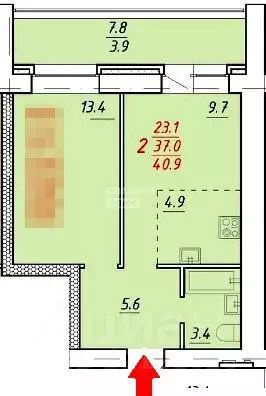 2-к кв. Алтайский край, Новоалтайск ул. Титова, 6А (41.0 м) - Фото 1