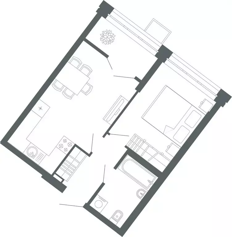 1-комнатная квартира: Екатеринбург, улица Мира, 47/6 (41.9 м) - Фото 0